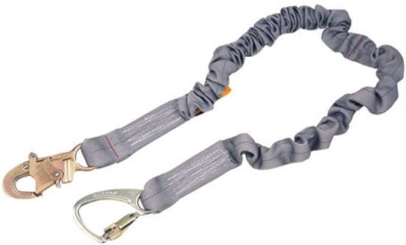 3M DBI SALA DBI/SALA 1244650 6' Shockwave2 1 7/8 Polyester Tubular Web Single-Leg Shock-Absorbing Lanyard With Snap Hook And Tie-Back Carabiner
