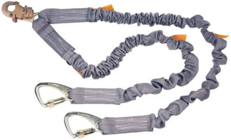 3M DBI SALA DBI/SALA 1244675 6' Shockwave2 1 7/8 Polyester Tubular Web Twin-Leg 100% Tie-Off Shock-Absorbing Lanyard With Snap Hook And Tie-Back