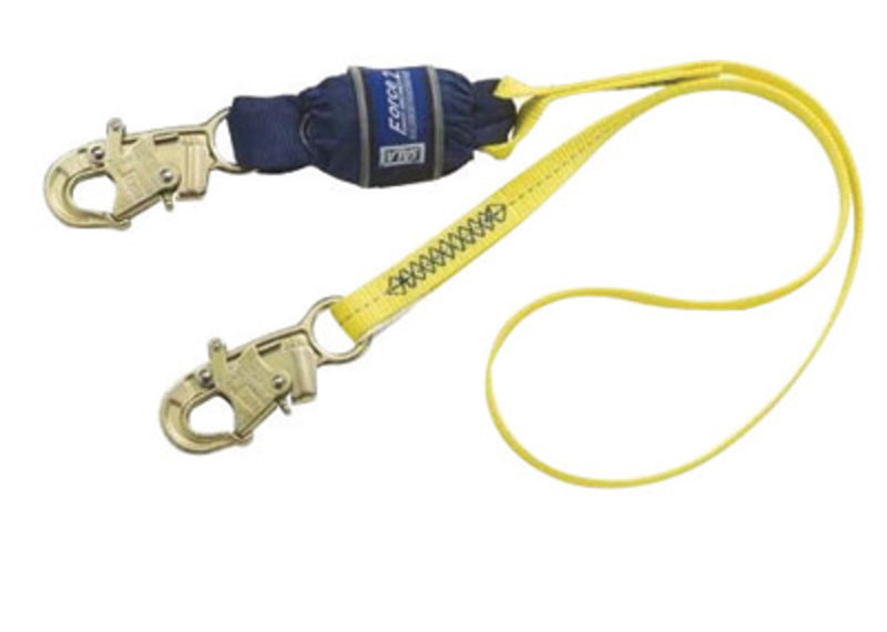 3M DBI SALA DBI/SALA 1246159 6' EZ-Stop Force2 1 Polyester Web 100% Tie-Off Shock Absorbing Lanyard With Snap Hooks At Both Ends