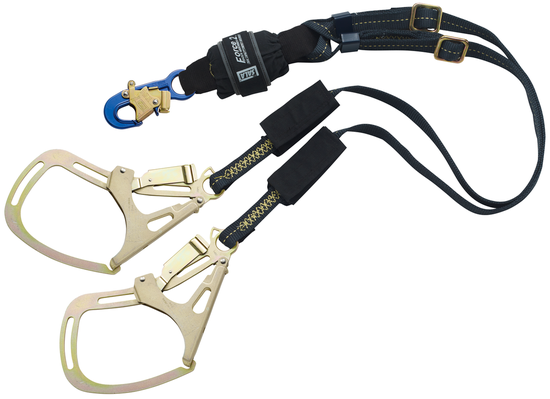 3M DBI SALA DBI/SALA 1246352 Force2 Adjustable 100% Tie-Off Shock Absorbing Lanyard, Energy-absorbing Lanyards