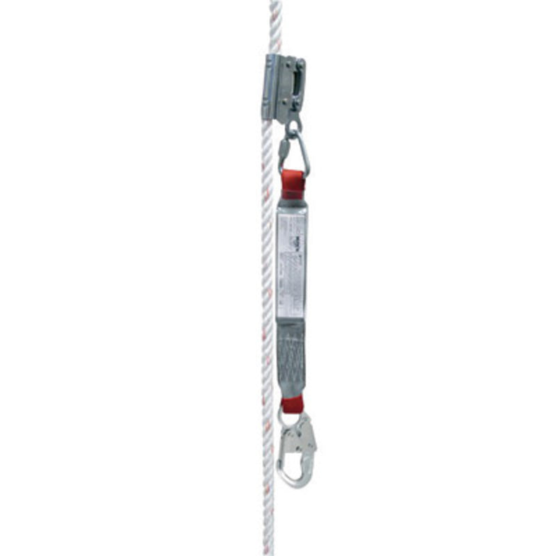3M DBI SALA DBI/SALA 1340005 Protecta PRO Manual Synthetic Rope Adjuster With 2' PRO Shock Absorbing Lanyard, Fall Protection