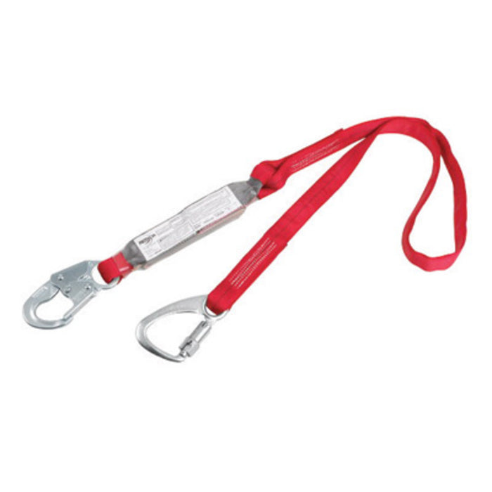 DBI/SALA 1340040 6' PROTECTA PRO Pack 1 Polyester Web Single-Leg Tie-Back Tie-Off Shock-Absorbing Lanyard With Snap Hook At One End And Tie-Back Carabiner At Other End