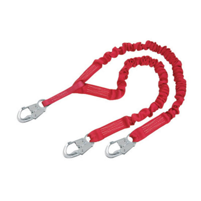 DBI/SALA 1340141 6' PROTECTA PRO Stretch 1 15/16 Polyester Tubular Web Twin-Leg 100% Tie-Off Shock-Absorbing Lanyard With Self-Locking Snap Hook At Each End