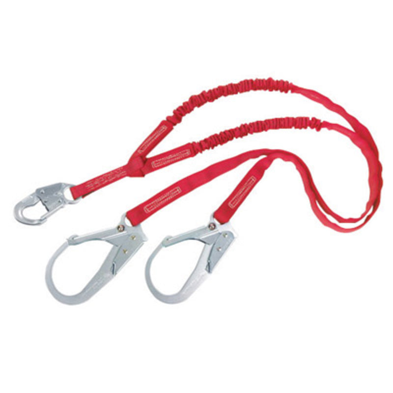 3M DBI SALA DBI/SALA 1340250 6' PROTECTA PRO-Stop 1 3/8 Polyester Tubular Web Twin-Leg 100% Tie-Off Shock-Absorbing Lanyard With Self-Locking Snap