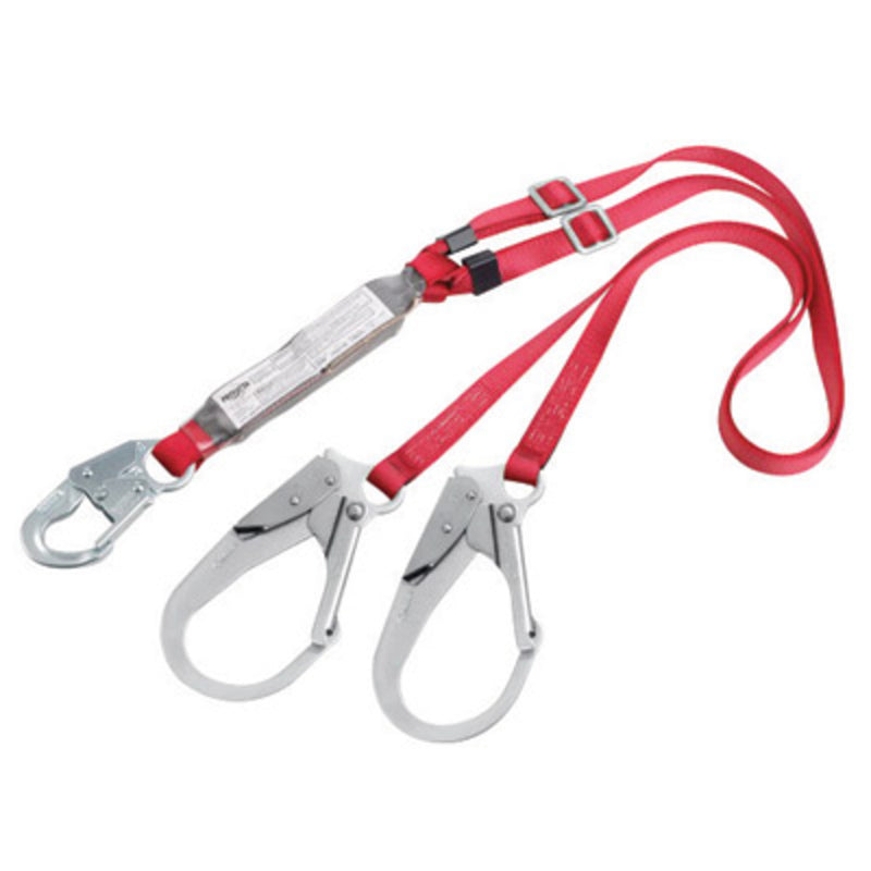 3M DBI SALA DBI/SALA 1342275 6' PROTECTA PRO Pack 1 Polyester Web Twin-Leg 100% Tie-Off Shock-Absorbing Adjustable Lanyard With Self-Locking Snap