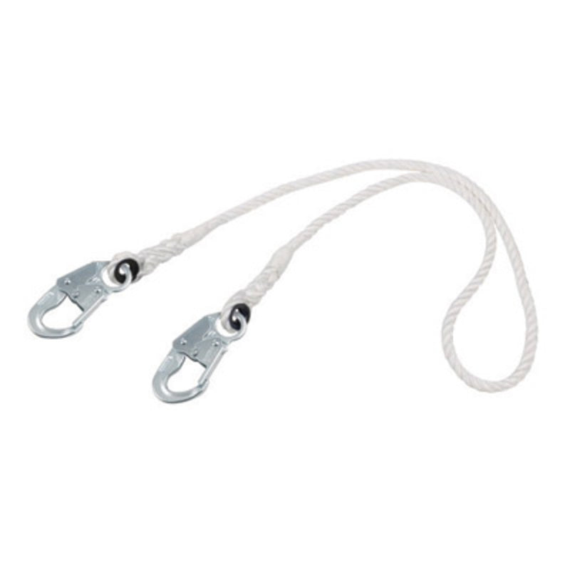 3M DBI SALA DBI/SALA 1385501 6' PROTECTA PRO 1/2 Nylon Rope Single-Leg Lanyard With Self-Locking Snap Hook At Each End, Positioning Lanyards