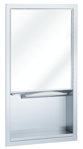 Bradley 155-000000 Mirror and Towel Dispenser, Recessed, Multi-Purpose