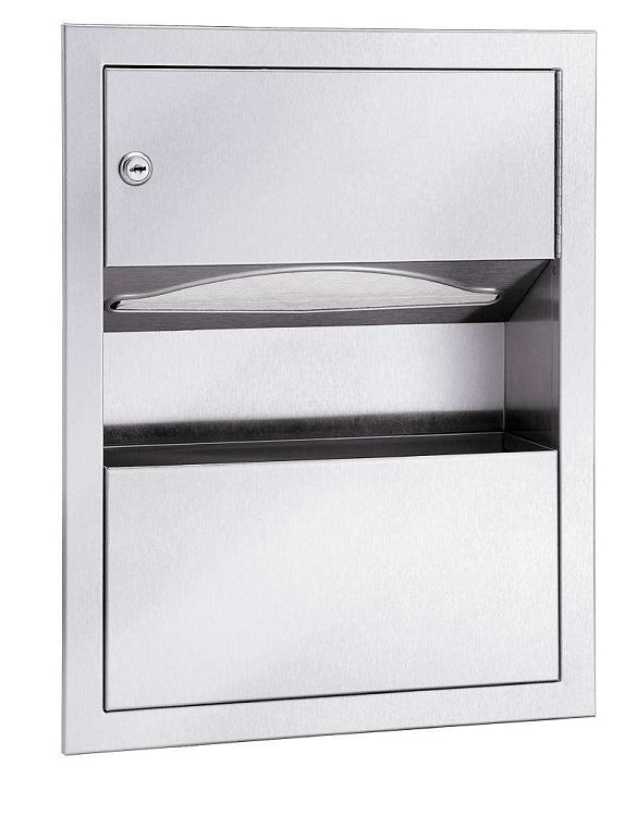 Bradley 229-000000 Towel/Waste- 1.25 Gal- Rec, Combination Units