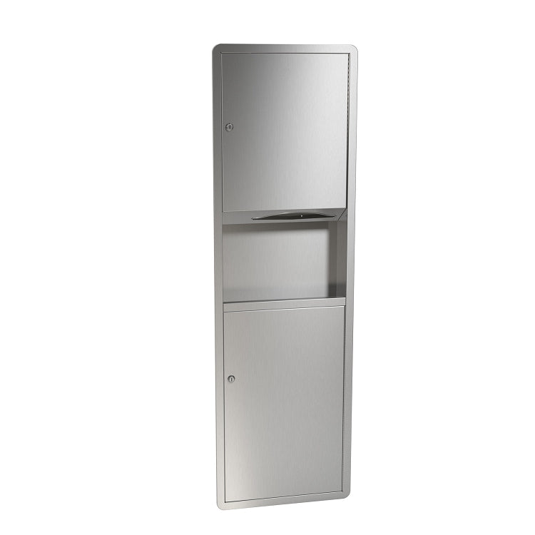 Bradley 235-100000 Towel/Waste-4.9 Gal- Semi-Recessed, Combination Units