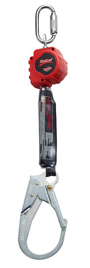 3M DBI SALA DBI/SALA 3100405 6' Protecta Rebel Single Leg Self Retracting Polyester Web Lifeline With Steel Rebar Hook, Swiveling Anchorage And