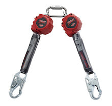 3M DBI SALA DBI/SALA 3100412 6' Protecta Rebel Twin Leg Self Retracting Polyester Web Lifeline With Steel Snap Hooks And Quick Connector For Harness