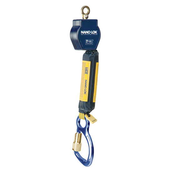 3M DBI SALA DBI/SALA 3101211 6' Nano-Lok Single Leg Self-Retracting 3/4 Dyneema Polyester Web Lifeline With Swiveling Anchor Loop And Aluminum