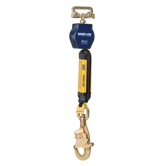 3M DBI SALA DBI/SALA 3101253 6' Nano-Lok Single Leg Self-Retracting Dyneema Web Lifeline With Quick Connector Anchorage Connection And Steel