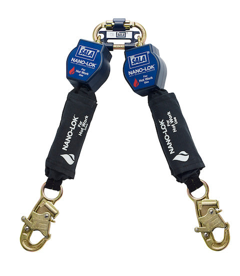 3M DBI SALA DBI/SALA 3101499 Nano-Lok Twin-Leg Quick Connect Self Retracting Lifeline, Self-retracting Lifelines