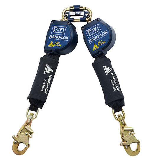 3M DBI SALA DBI/SALA 3101535 Nano-Lok Arc Flash Twin-Leg Quick Connect Self Retracting Lifeline, Self-retracting Lifelines