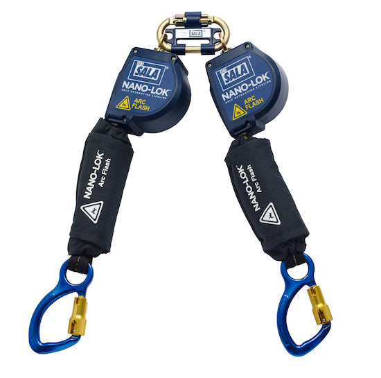 3M DBI SALA DBI/SALA 3101538 Nano-Lok Arc Flash Twin-Leg Quick Connect Self Retracting Lifeline, Self-retracting Lifelines