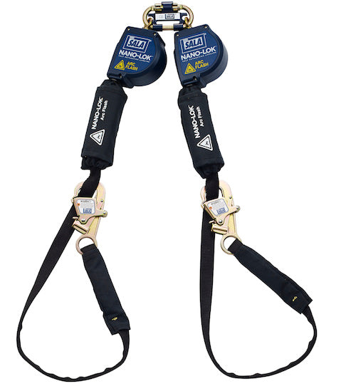 3M DBI SALA DBI/SALA 3101565 Nano-Lok Arc Flash Tie-Back Twin-Leg Quick Connect Self Retracting Lifeline, Self-retracting Lifelines