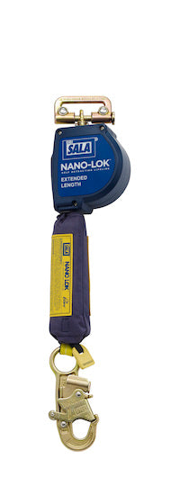 3M DBI SALA DBI/SALA 3101581 Nano-Lok Extended Length Quick Connect Self Retracting Lifeline, Self-retracting Lifelines