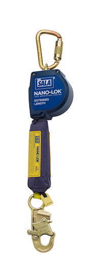 3M DBI SALA DBI/SALA 3101582 Nano-Lok Extended Length Self Retracting Lifeline with Anchor Hook, Self-retracting Lifelines