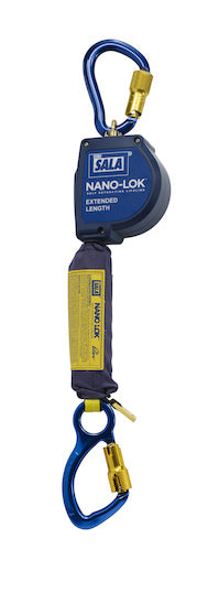 3M DBI SALA DBI/SALA 3101583 Nano-Lok Extended Length Self Retracting Lifeline with Anchor Hook, Self-retracting Lifelines
