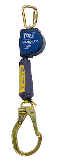 3M DBI SALA DBI/SALA 3101593 Nano-Lok Extended Length Self Retracting Lifeline with Anchor Hook, Self-retracting Lifelines