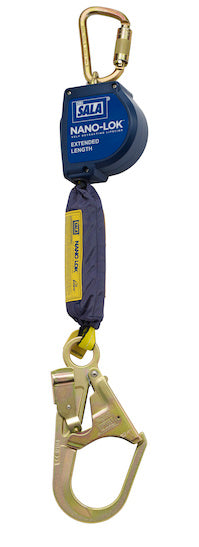 3M DBI SALA DBI/SALA 3101594 Nano-Lok Extended Length Self Retracting Lifeline with Anchor Hook, Self-retracting Lifelines