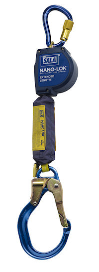 3M DBI SALA DBI/SALA 3101595 Nano-Lok Extended Length Self Retracting Lifeline with Anchor Hook, Self-retracting Lifelines