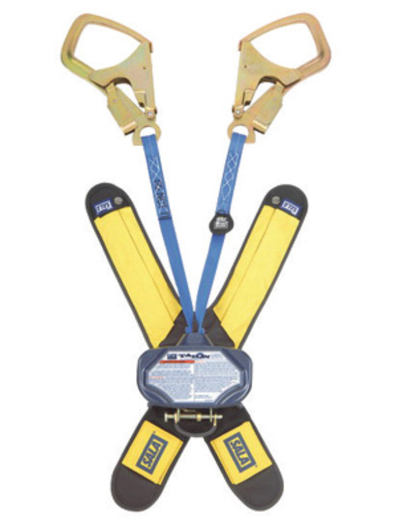 3M DBI SALA DBI/SALA 3102008 6' Talon 100% Tie-Off Twin-Leg Self Retracting 1 Nylon Web Lifeline With Delta Comfort Pad, (2) Lanyard Keepers