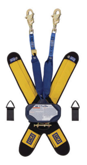 DBI/SALA 3102014 6' Talon 100% Tie-Off Twin-Leg Self Retracting 1 Nylon Web Lifeline With Delta Comfort Pad, (2) Lanyard Keepers, 3/4 Gate Opening, Swiveling Snap Hooks And Quick Connector