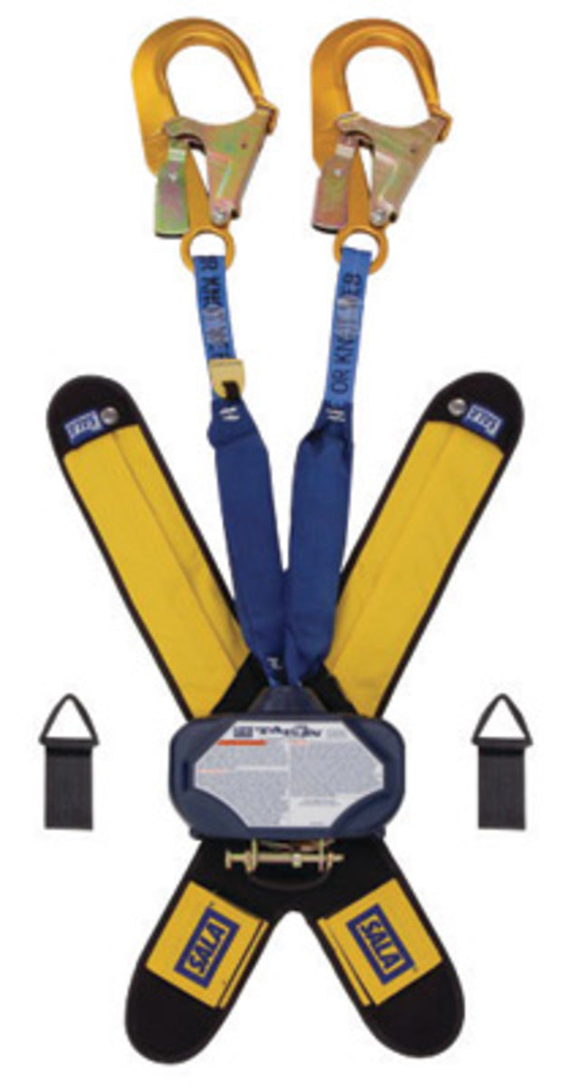 3M DBI SALA DBI/SALA 3102016 High Capacity 6' Talon 100% Tie-Off Twin-Leg Self Retracting 1 Nylon Web Lifeline With Delta Comfort Pad, (2) Lanyard