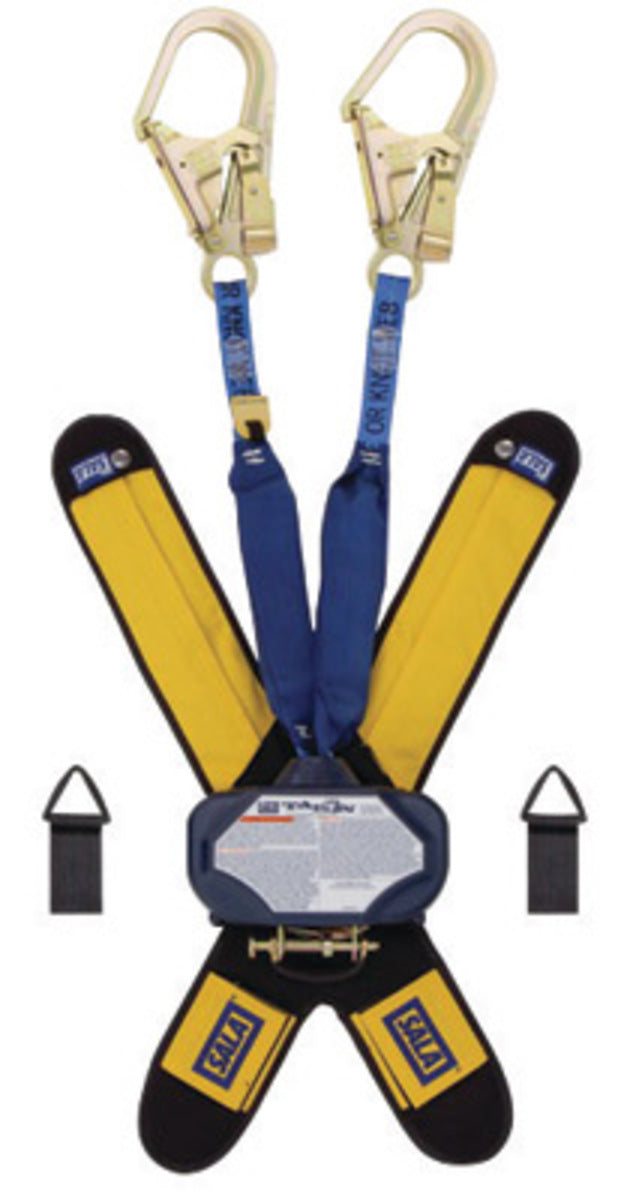 3M DBI SALA DBI/SALA 3102017 6' Talon Tie-Back Twin-Leg Self Retracting 1 Nylon Web Lifeline With Delta Comfort Pad, (2) Lanyard Keepers, Steel