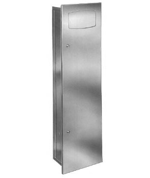 Bradley 3157-100000 Waste Receptacle, Semi-Recessed, 9.2 Gal, Waste Receptacles