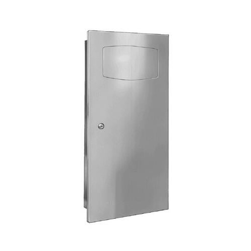 Bradley 3257-000000 Waste Receptacle, Recessed, 2.8 Gal, Waste Receptacles