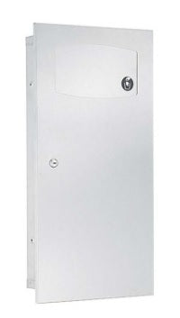 Bradley 3257-110000 Waste Receptacle, Surf-Mtd, 2.8 Gal, Waste Receptacles