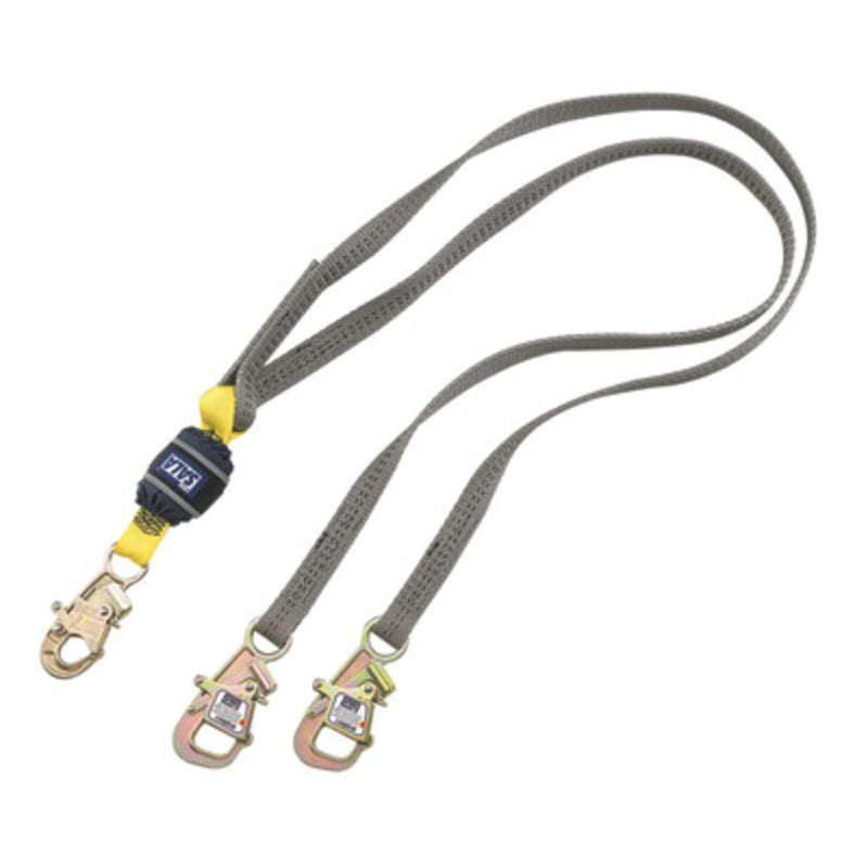 3M DBI SALA DBI/SALA 3500249 8' Nano-Lok Edge 3/16 Galvanized Steel Cable Twin Leg Self-Retracting Lifeline With Aluminum Rebar Hooks