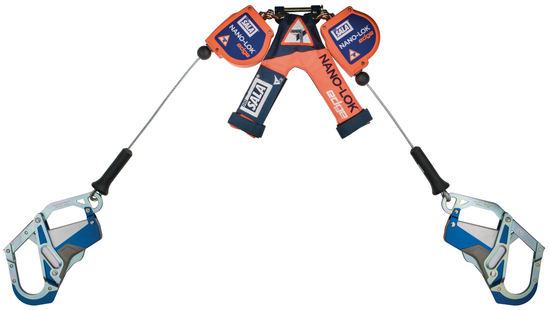 3M DBI SALA DBI/SALA 3500227 Nano-Lok edge Twin-Leg Quick Connect Self Retracting Lifeline - Cable, Self-retracting Lifelines