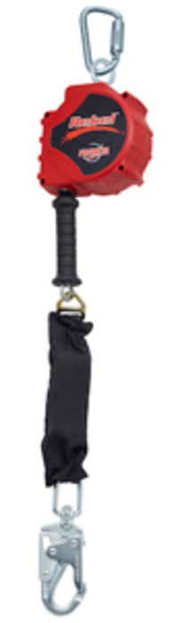DBI/SALA 3590016 11' Protecta Rebel Single Leg Self Retracting Polyester Web Lifeline With 3/16 Galvanized Steel Wire Rope, Swiveling Steel Snap Hook, Swiveling Anchorage And Anchorage Carabiner