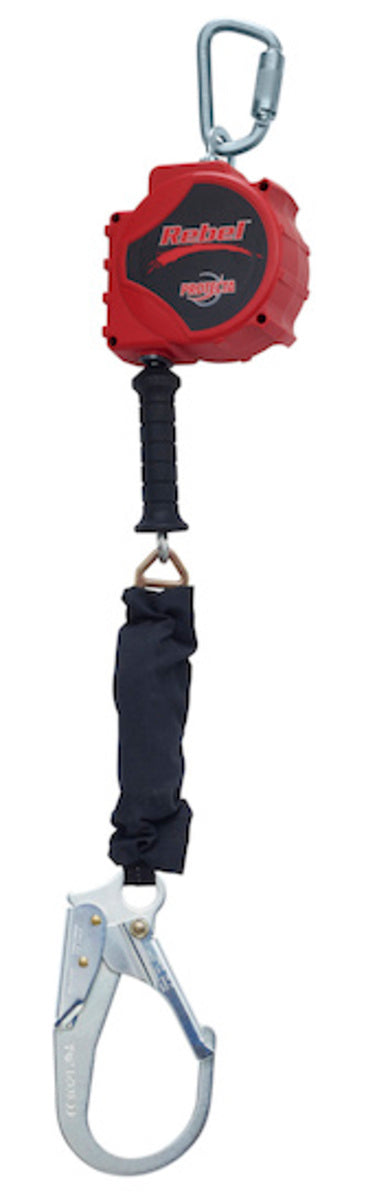 3M DBI SALA DBI/SALA 3590020 15' Protecta Rebel Single Leg Self Retracting Polyester Web Lifeline With 3/16 Galvanized Steel Wire Rope, Steel Rebar