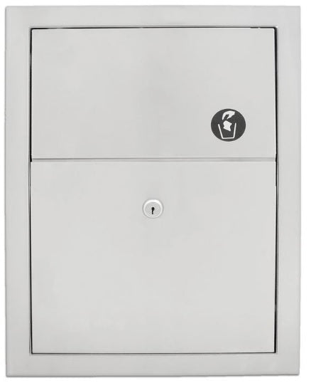 Bradley 4731-150000 Napkin Disposal, 1.5 Gal, Recessed, Napkin Disposals