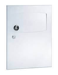 Bradley 4737-000000 Napkin Dispenser, 1.5 Gal, Recessed, Napkin Disposals