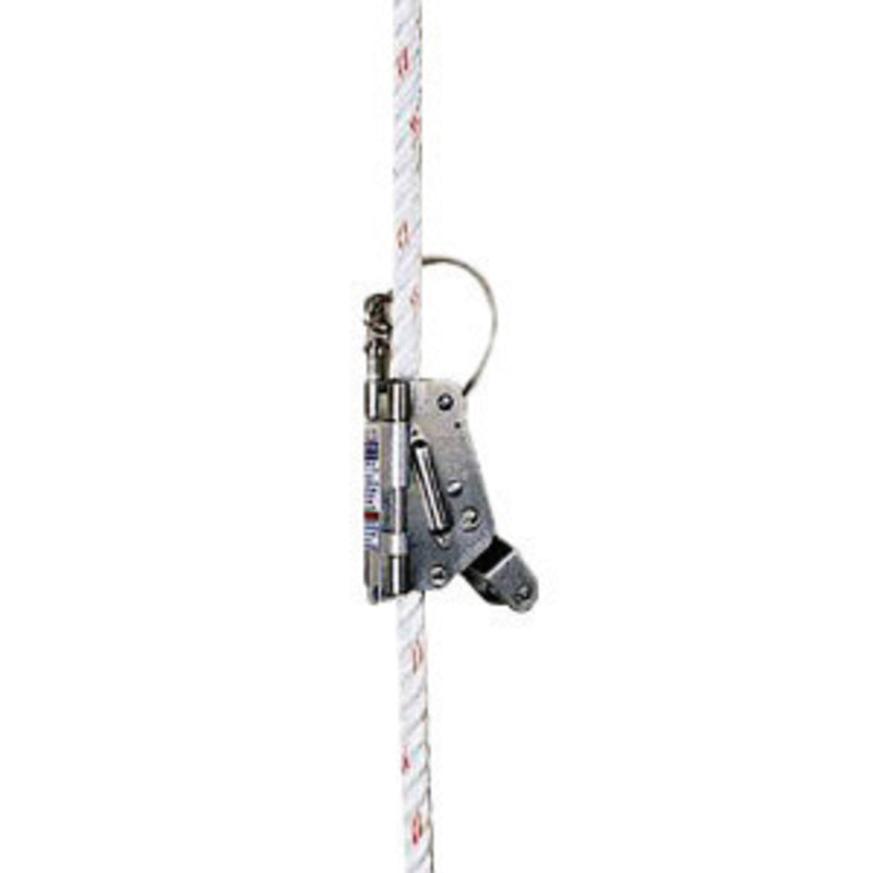 3M DBI SALA DBI/SALA 5001442 Mobile Aluminum And Stainless Steel Rope Grab With 3' EZ Stop II Shock Absorbing Lanyard (For Use With 3/4 Wire Rope