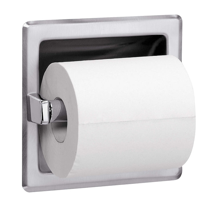 Bradley 5104-000000 Toilet Tissue Dispenser, Recessed, Single, Toilet Paper Dispensers
