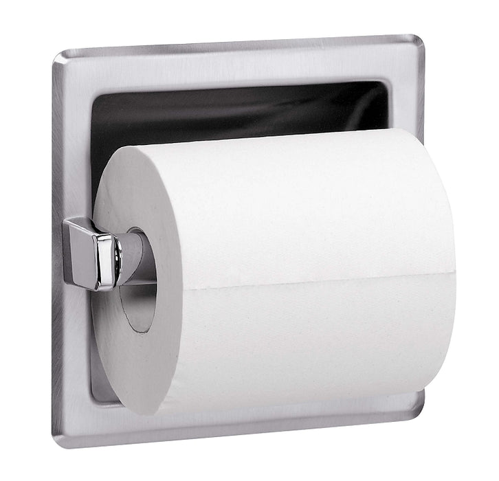 Bradley 5104-000000 Toilet Tissue Dispenser, Recessed, Single