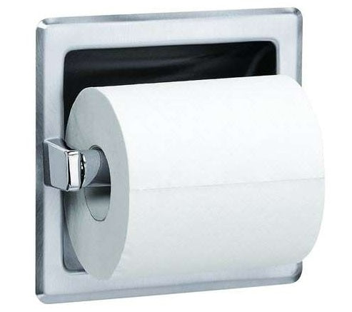 Bradley 5104-550000 Toilet Tissue Disp, Recessed,Single, Toilet Paper Dispensers