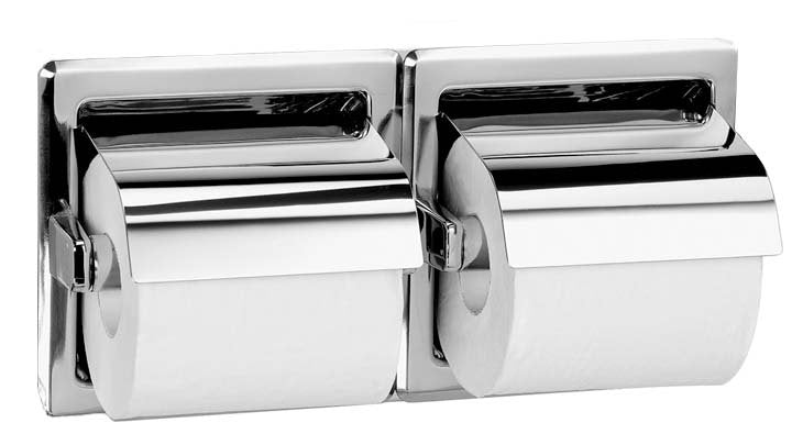 Bradley 5123-550000 Toilet Tissue Dispenser, Recessed, Dual, Toilet Paper Dispensers