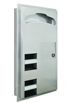 Bradley 5241-000000 Toilet Tissue Disp, Surface, Dual, Toilet Paper Dispensers