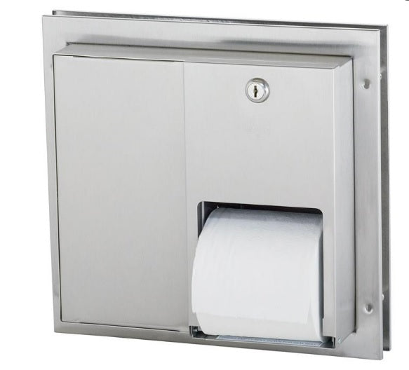 Bradley 5422-000000 Toilet Tissue Disp, Partition, Dual, Toilet Paper Dispensers