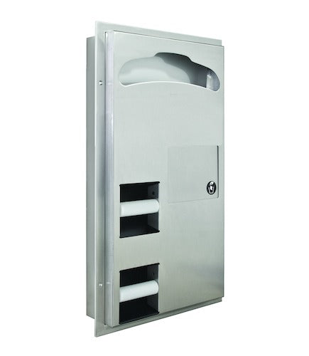 Bradley 591-000000 Combi Seat Cover/TT Dispenser, Waste, Seat Cover Dispensers