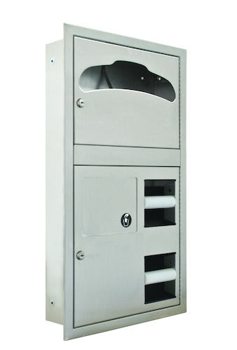 Bradley 5912-000000 Combi Seat Cover/TT Dispenser, Waste, Seat Cover Dispensers