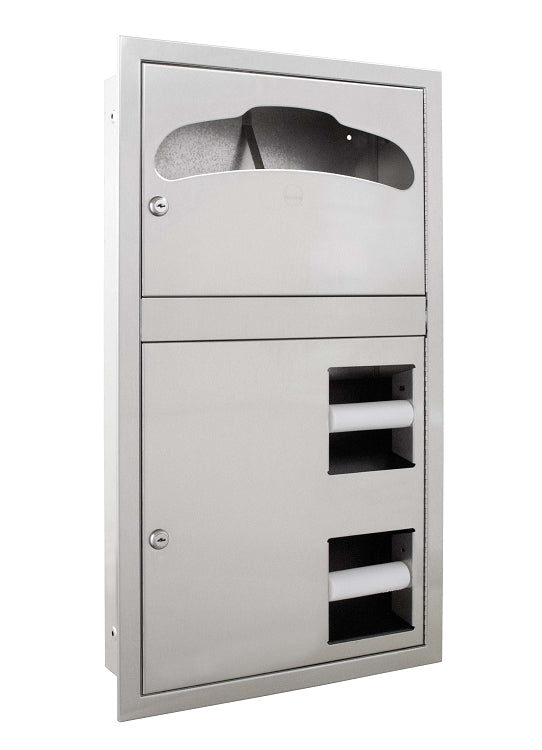 Bradley 5922-110000 Combi Seat Cover/TT Dispenser, Surface-Mounted, Stall Combination Units
